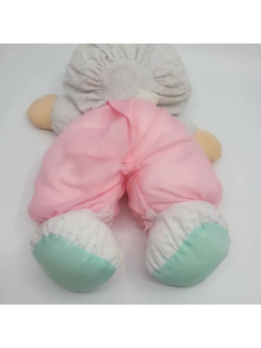 Vintage 1990 Fisher Price Merri Puffalump Kids Pink Baby Doll Polka Dot Blonde